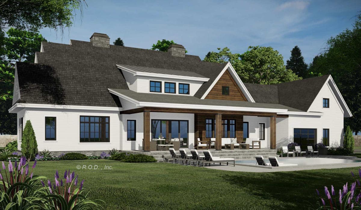 Plan 14778RK: 3,200 Square Foot Modern Farmhouse Plan with Two-Story Great Room - Image #7 - Country, Farmhouse, Modern Farmhouse, New American, Traditional