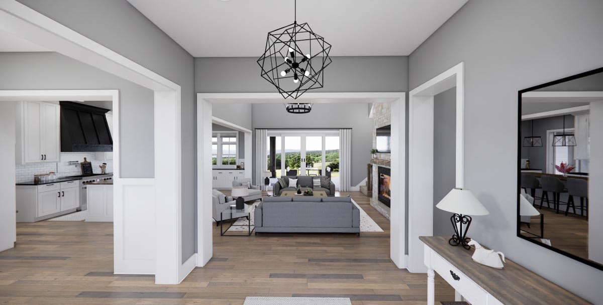 Plan 14778RK: 3,200 Square Foot Modern Farmhouse Plan with Two-Story Great Room - Image #8 - Country, Farmhouse, Modern Farmhouse, New American, Traditional