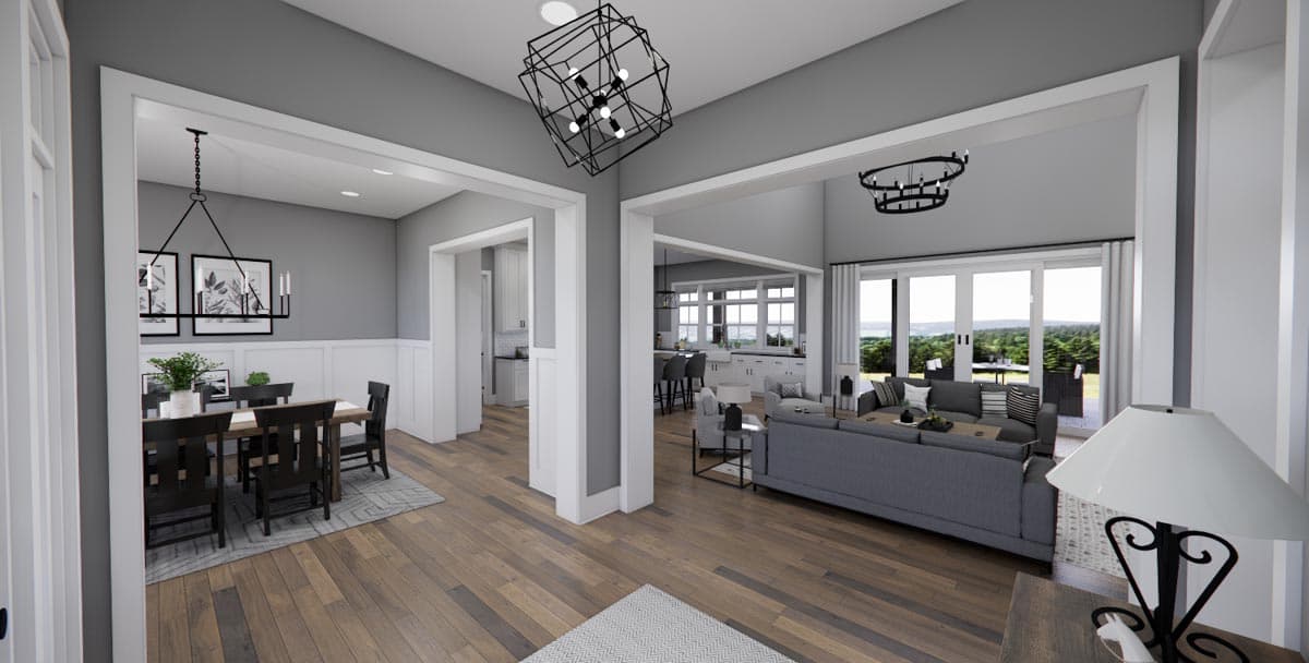 Plan 14778RK: 3,200 Square Foot Modern Farmhouse Plan with Two-Story Great Room - Image #9 - Country, Farmhouse, Modern Farmhouse, New American, Traditional