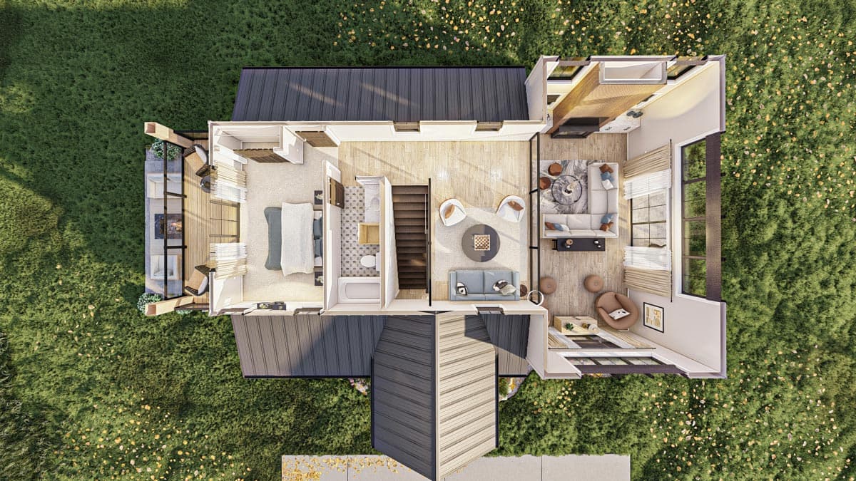 Plan 623265DJ: Modern Barndominium-Style House Plan with Two-Story Great Room - Image #18 - Barndominium, Country, Farmhouse, Modern Farmhouse, New American