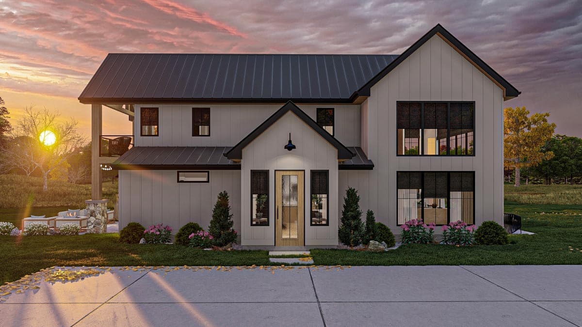 Plan 623265DJ: Modern Barndominium-Style House Plan with Two-Story Great Room - Image #20 - Barndominium, Country, Farmhouse, Modern Farmhouse, New American
