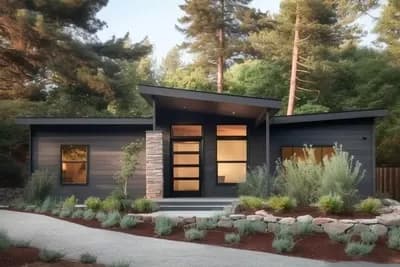 786 Square Foot Modern House Plan with Flex Space