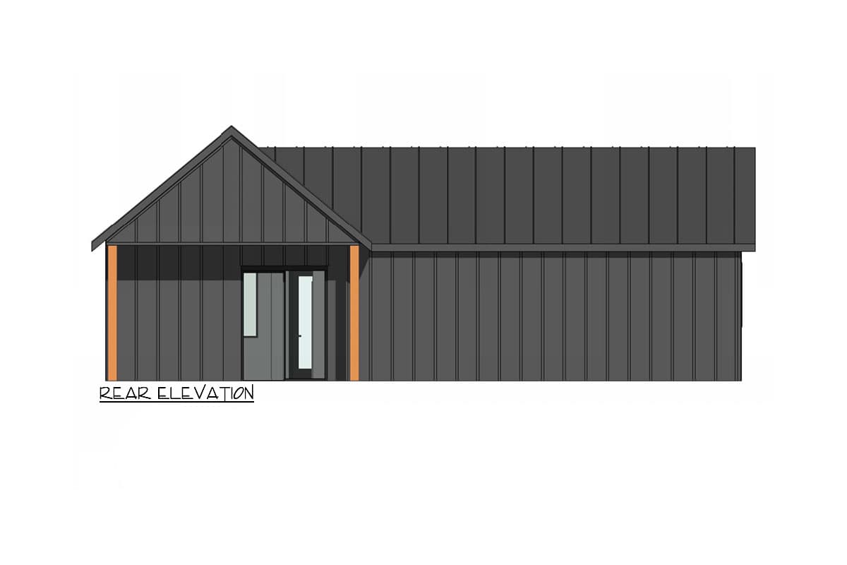 Plan 420100WNT: Small Cabin Home Plan with Open Concept Living and Clustered Bedrooms - Image #4 - Cabin, Country, New American, Rustic, Scandinavian