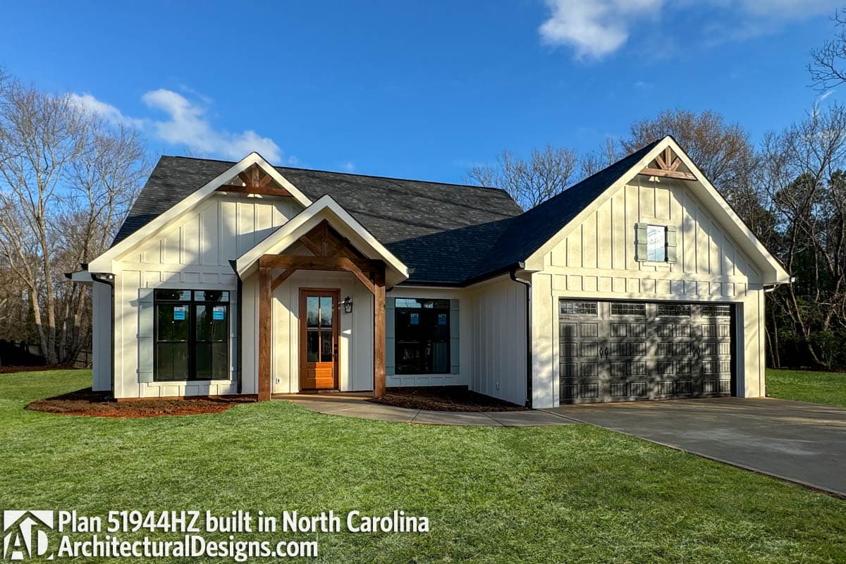 build gallery item - Modern Farmhouse Plan 51944HZ Comes to Life in North Carolina