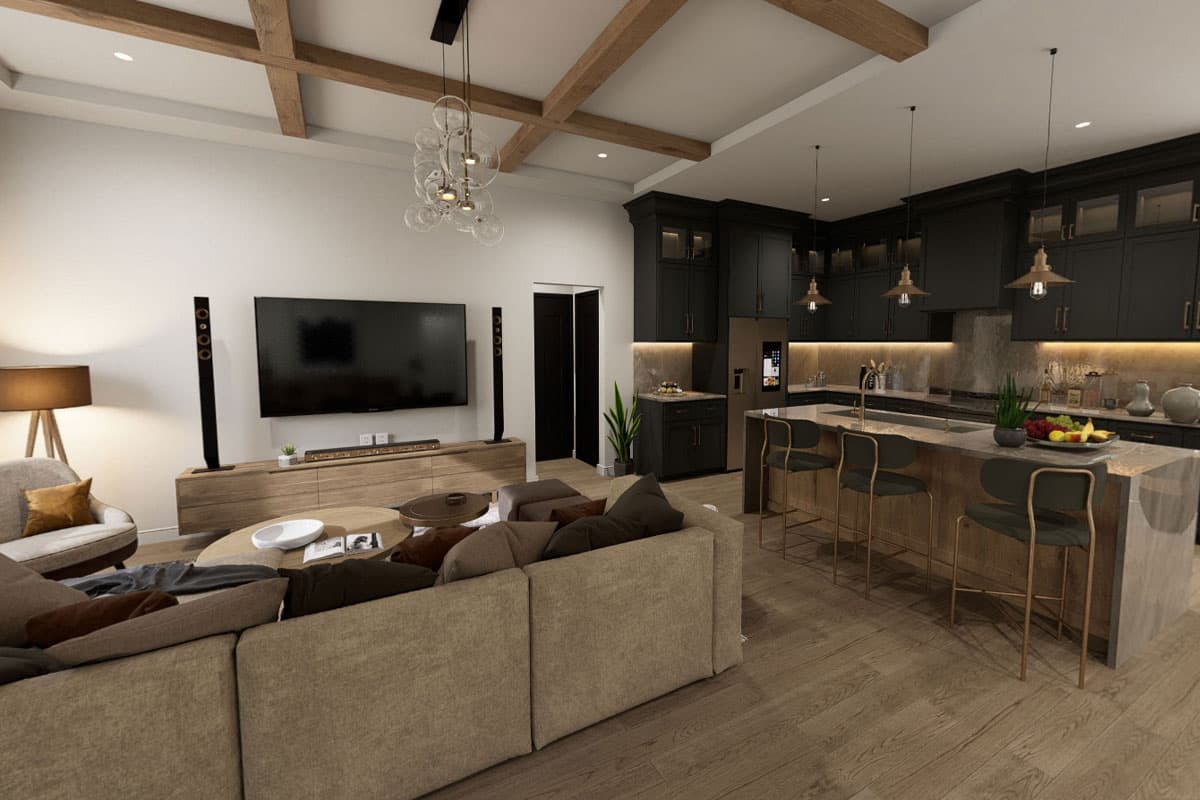 Plan 420101WNT: 2-Bed Mountain Ranch with Covered Front Porch - 864 Sq Ft - Virtual Tour Cover Image - Cabin, Country, Mountain, New American, Ranch, Rustic