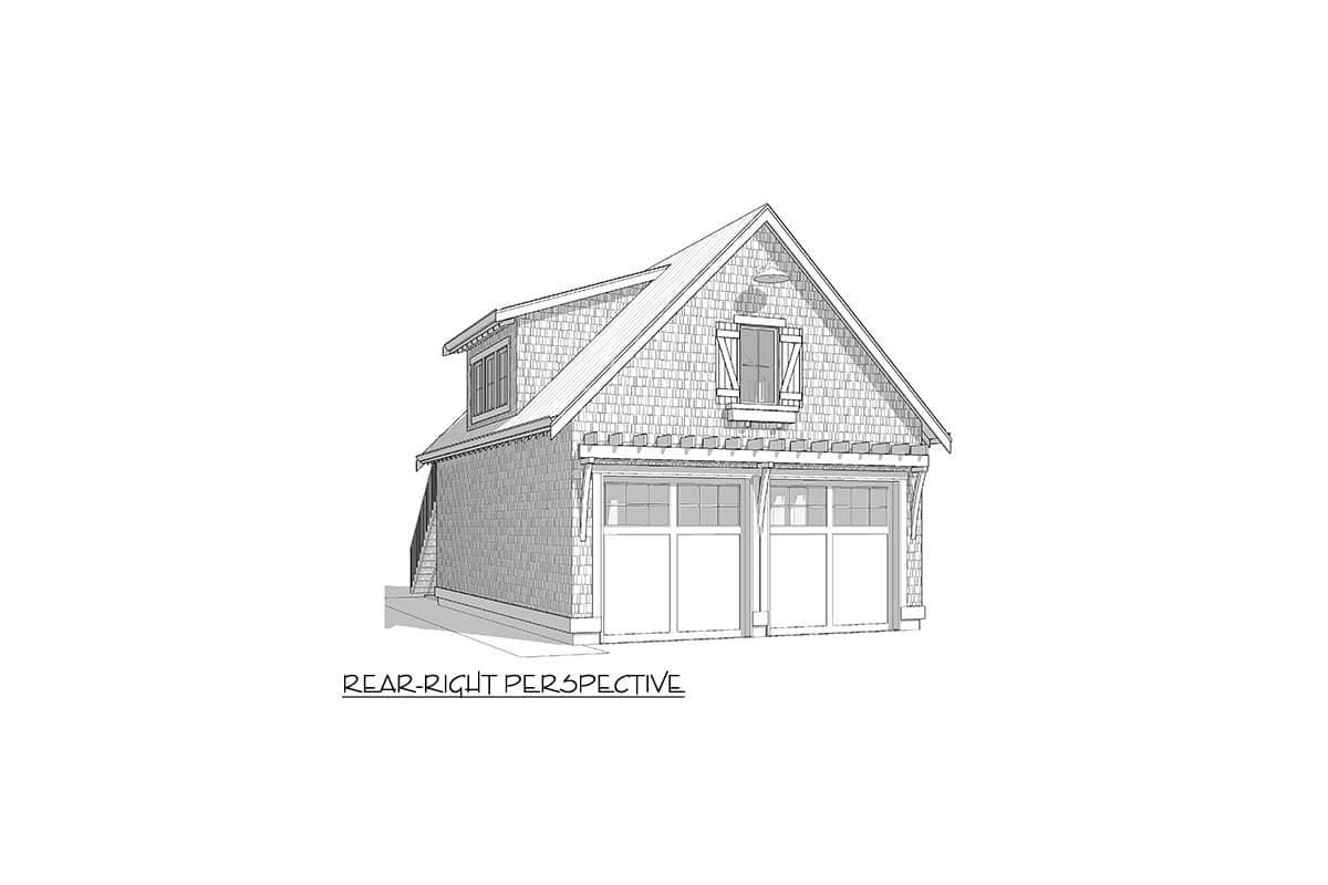 Plan 270081AF: Carriage House Plan with 1-Bed Apartment - Image #8 - Carriage, Cottage, Country, Shingle, Vacation