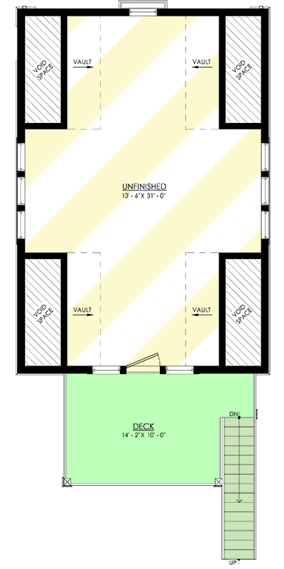Plan 270081AF: Carriage House Plan with 1-Bed Apartment - Floor Plan - Storage Level - Carriage, Cottage, Country, Shingle, Vacation