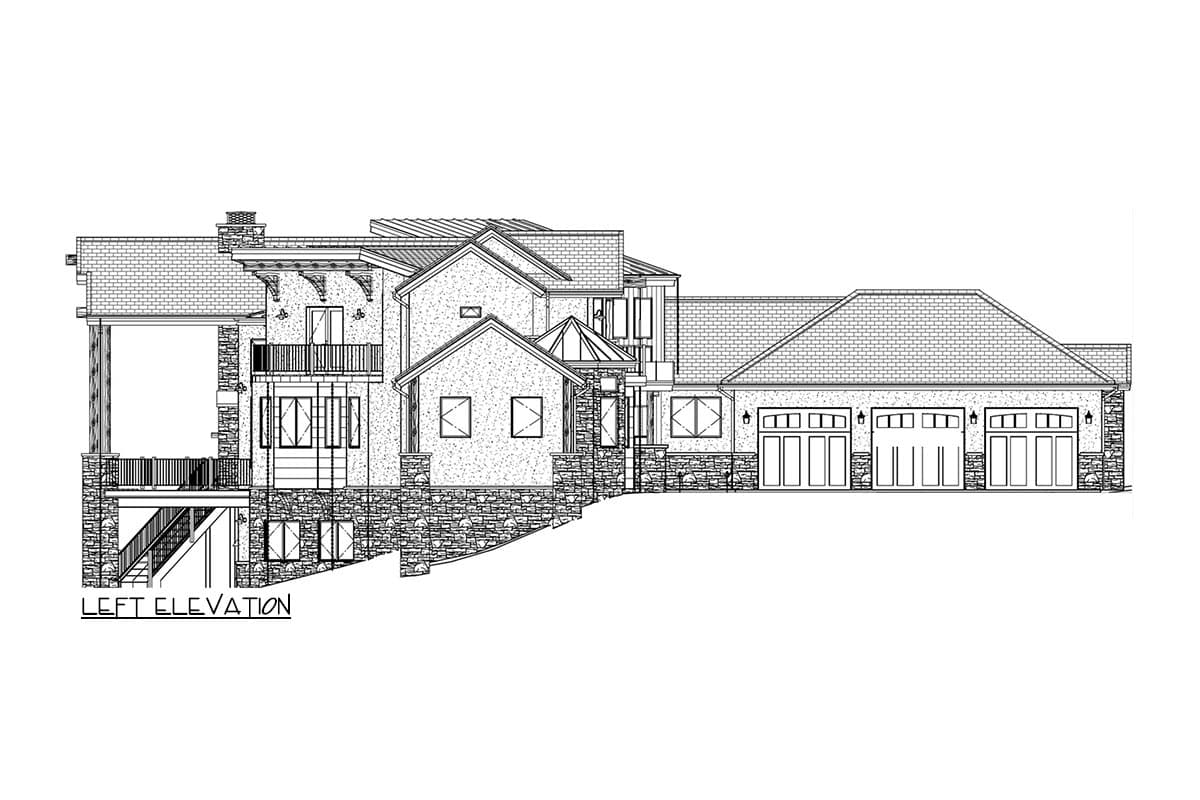 Plan 703008TYL: 5985 Square Foot 5 Bed House Plan with Finished Walkout Lower Level - Image #9 - Craftsman, Mountain