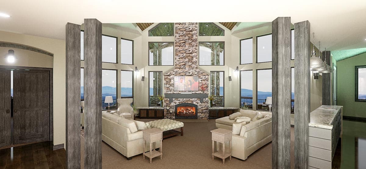 Plan 703008TYL: 5985 Square Foot 5 Bed House Plan with Finished Walkout Lower Level - Image #7 - Craftsman, Mountain