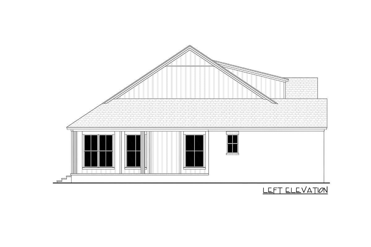 Plan 51945HZ: Transitional 3-Bed Modern Farmhouse with Rear Wrap-Around Porch - Image #20 - Country, Modern Farmhouse, New American, Transitional