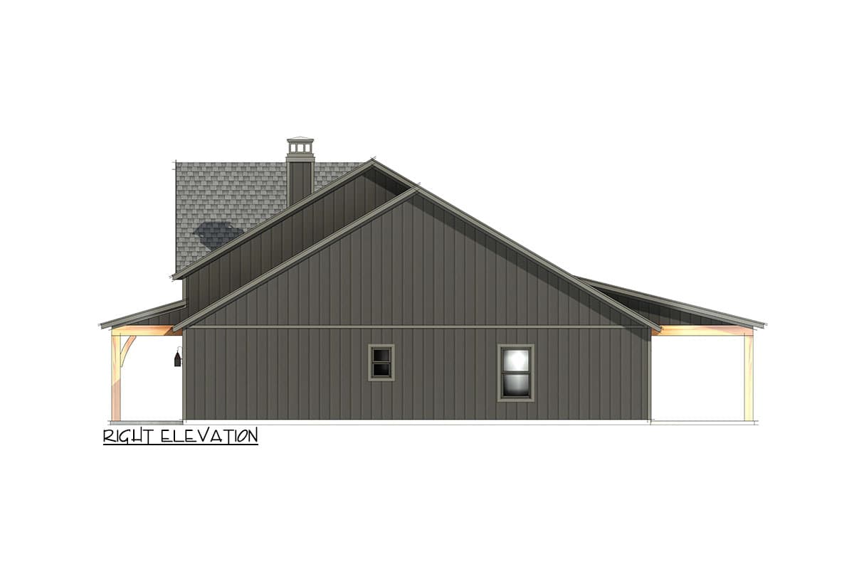 Plan 818069JSS: One-Level Modern Farmhouse Plan with Front to Back Views - 2133 Sq Ft - Image #4 - Country, Farmhouse, Modern Farmhouse