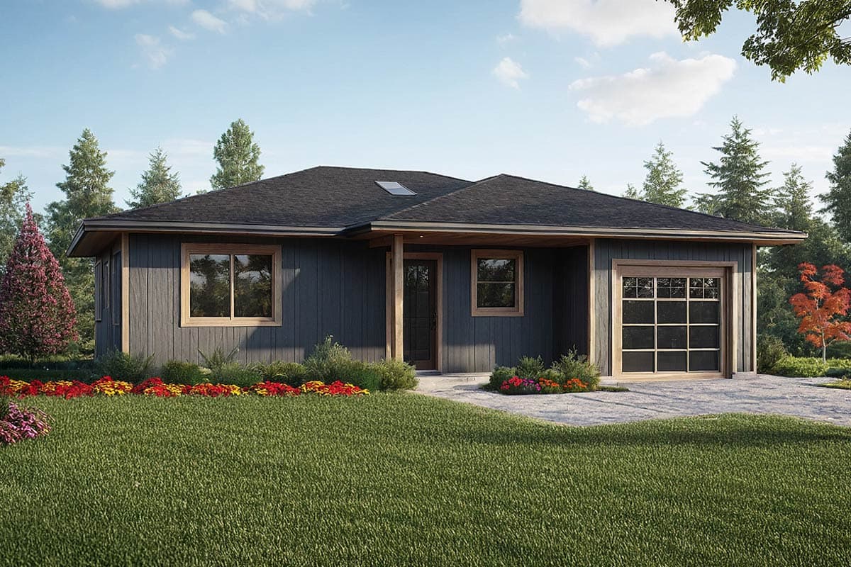 Plan 72390DA: Single-Story Home Plan with an Oversized 1-Car Garage - Image #2 - Prairie, Ranch, Traditional