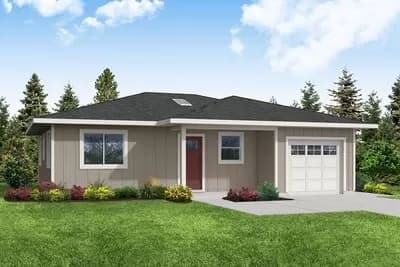 Single-Story Home Plan with an Oversized 1-Car Garage