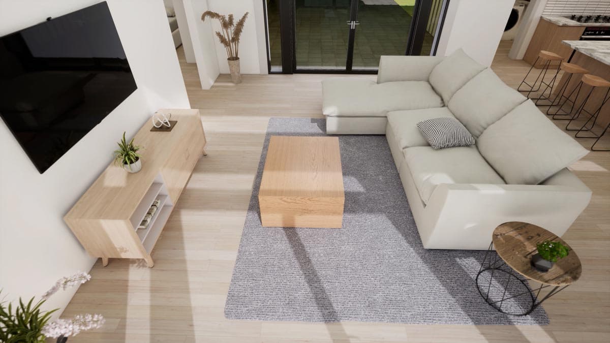 Plan 420104WNT: 2-Bed Modern Cottage House Plan Under 1000 Sq Ft with 15' Ceiling in Vaulted Great Room - Image #8 - Cabin, Contemporary, Cottage, Country, Modern, New American, Traditional, Vacation