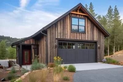 526 Square Foot Rustic Garage with Workshop and Upstairs Bonus Space