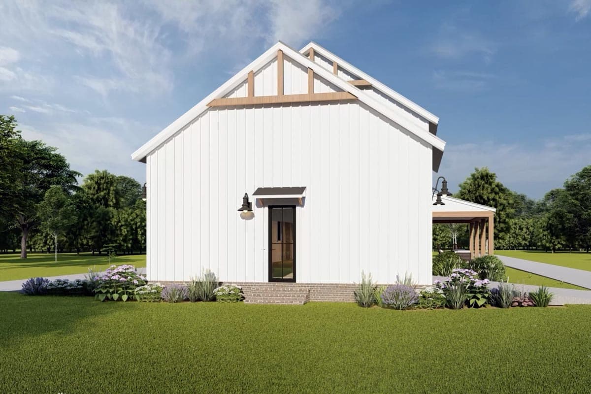 Plan 51946HZ: 4-Bed Two-Story Barndominium-Style Farmhouse Plan with Large Loft - 2417 Sq Ft - Image #12 - Barndominium, Country, Modern Farmhouse, New American, Rustic