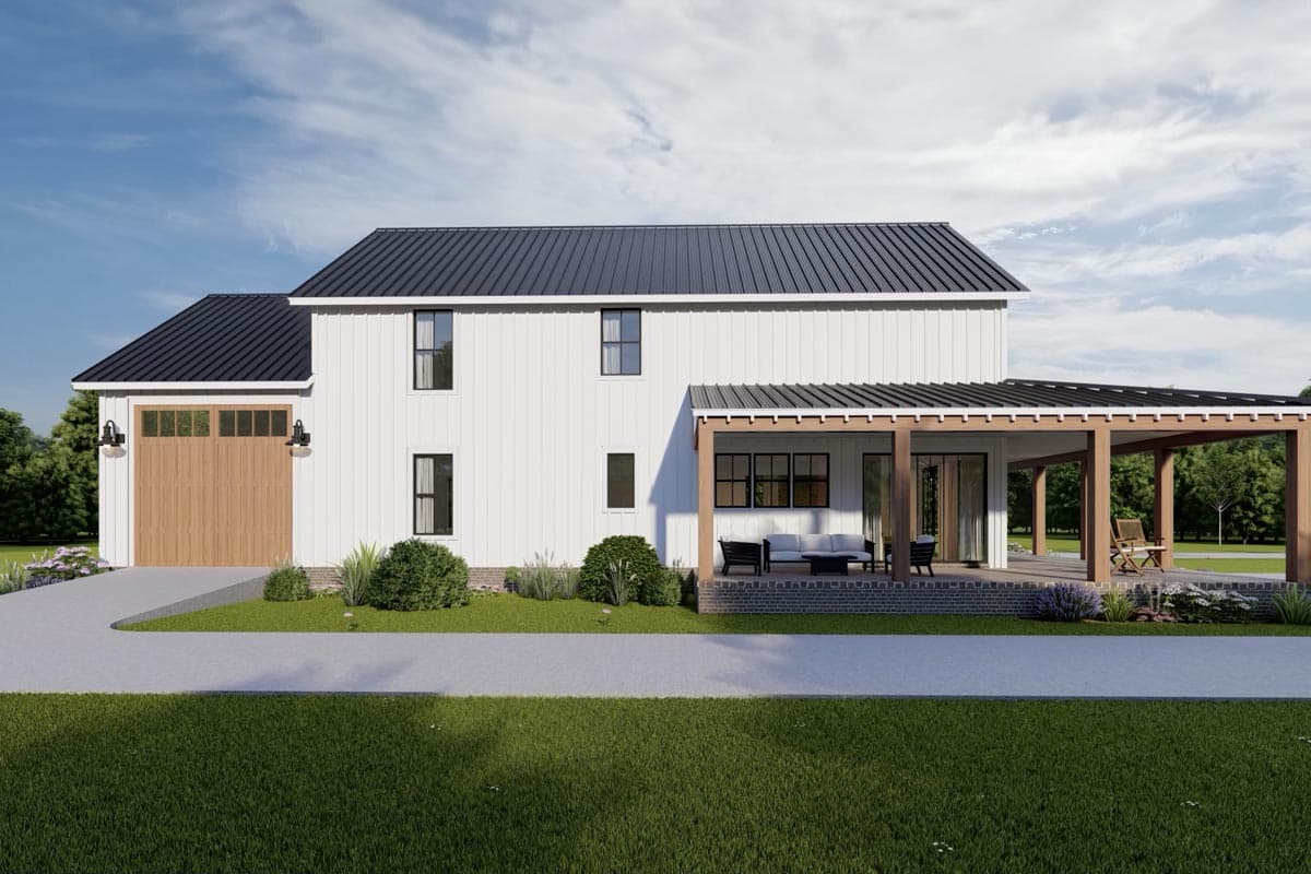 Plan 51946HZ: 4-Bed Two-Story Barndominium-Style Farmhouse Plan with Large Loft - 2417 Sq Ft - Image #14 - Barndominium, Country, Modern Farmhouse, New American, Rustic
