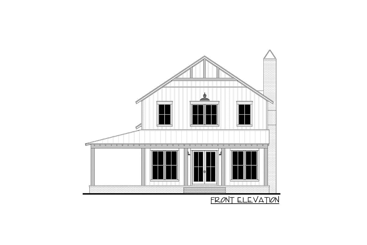 Plan 51946HZ: 4-Bed Two-Story Barndominium-Style Farmhouse Plan with Large Loft - 2417 Sq Ft - Image #37 - Barndominium, Country, Modern Farmhouse, New American, Rustic