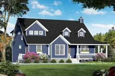 4-Bed Back Woods House Plan with Lower Level ADU Apartment and Drive-Under Garage