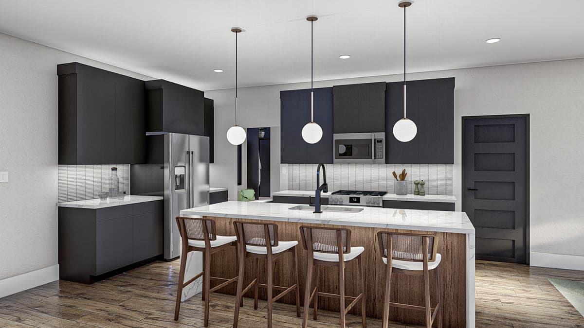 Plan 623266DJ: 2200 Sq. Ft. Modern Prairie House Plan with Home Office and Upstairs Laundry - Image #9 - Modern, Prairie