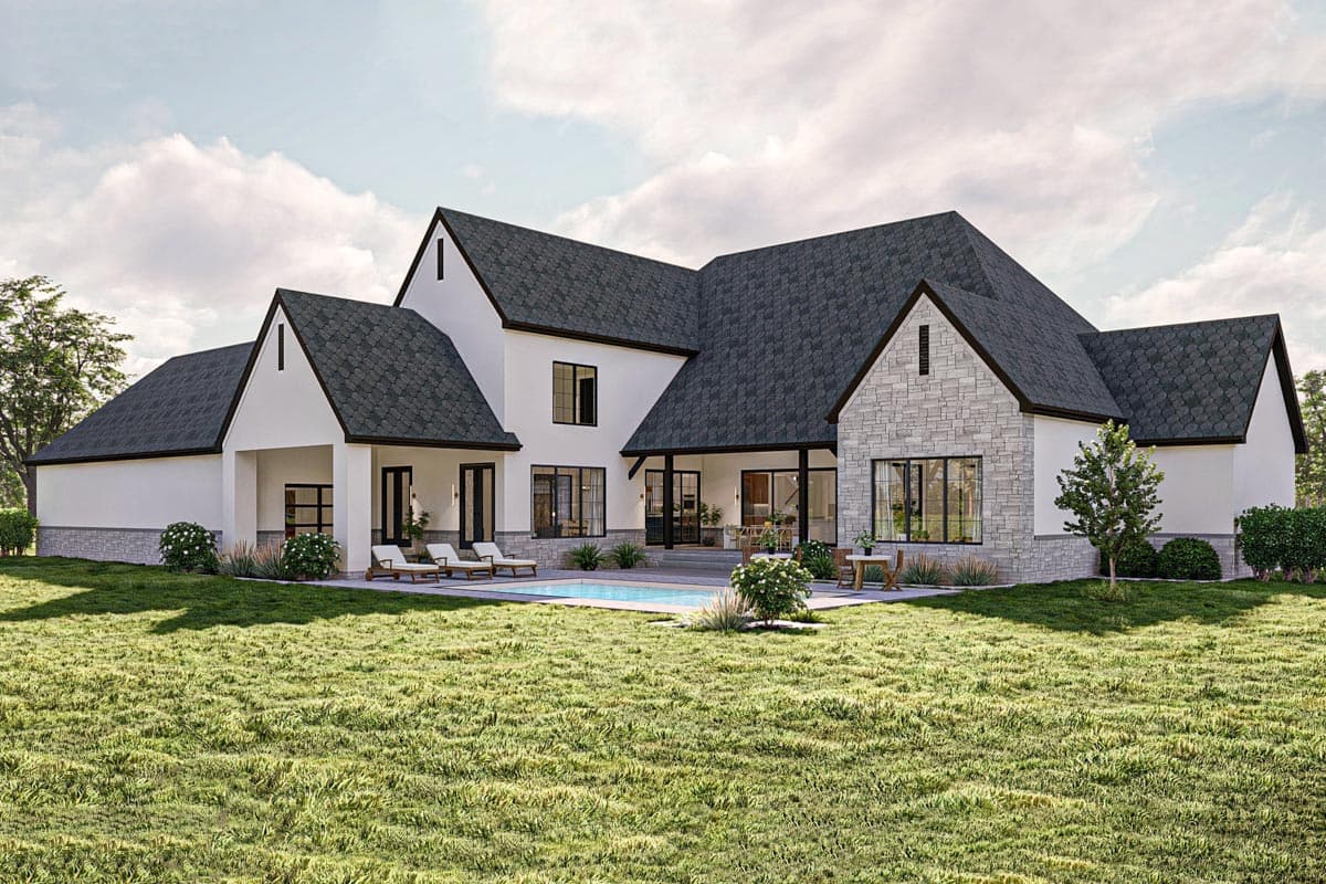 Plan 623272DJ: 5 Bed Transitional House Plan with 3 Lofts and 2 Laundry Rooms and 1 Apartment - Image #22 - European, Transitional, Tudor
