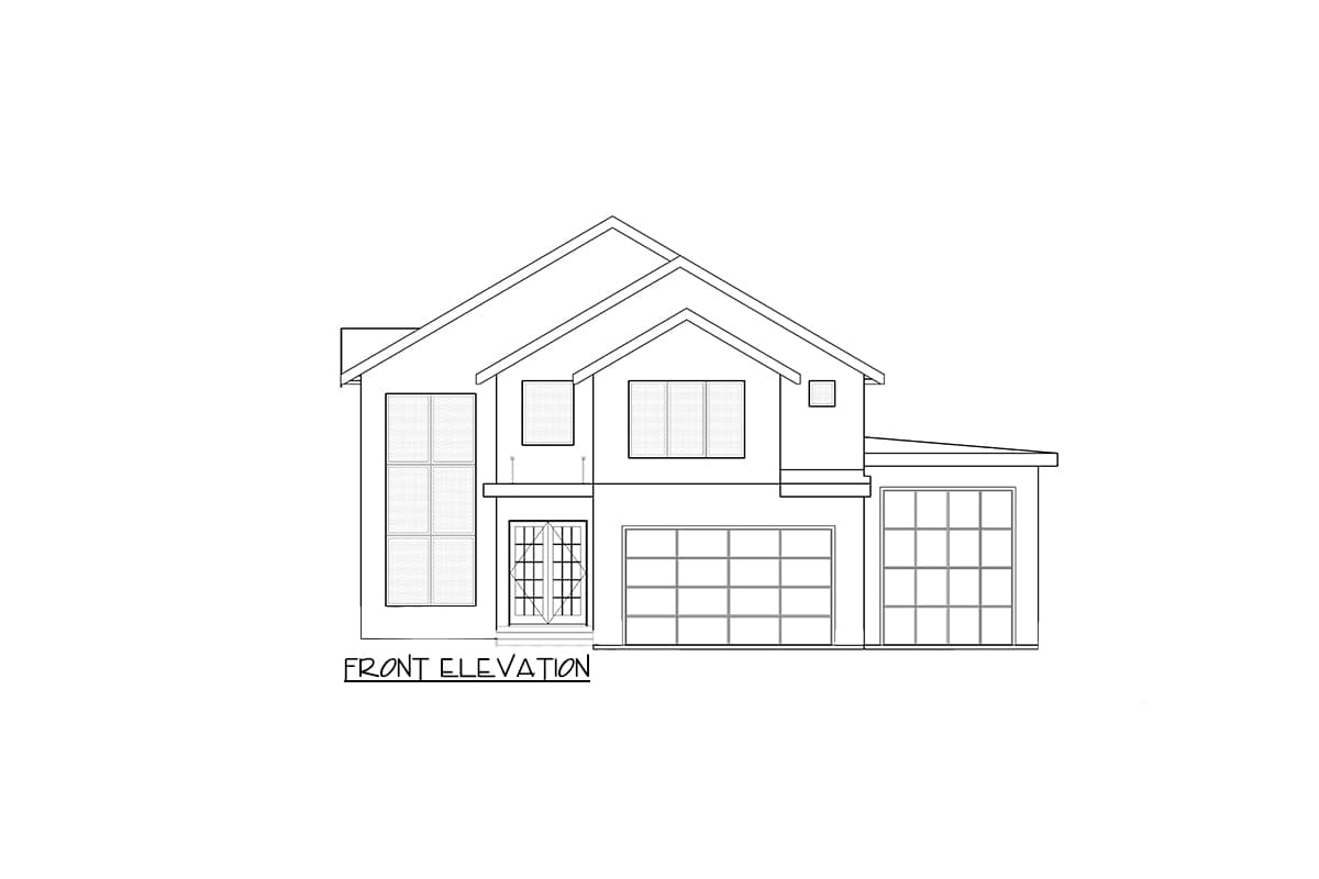 Plan 666221RAF: Contemporary 3314 Square Foot House Plan with Floating Stair and an RV Garage - Image #5 - Contemporary, Northwest