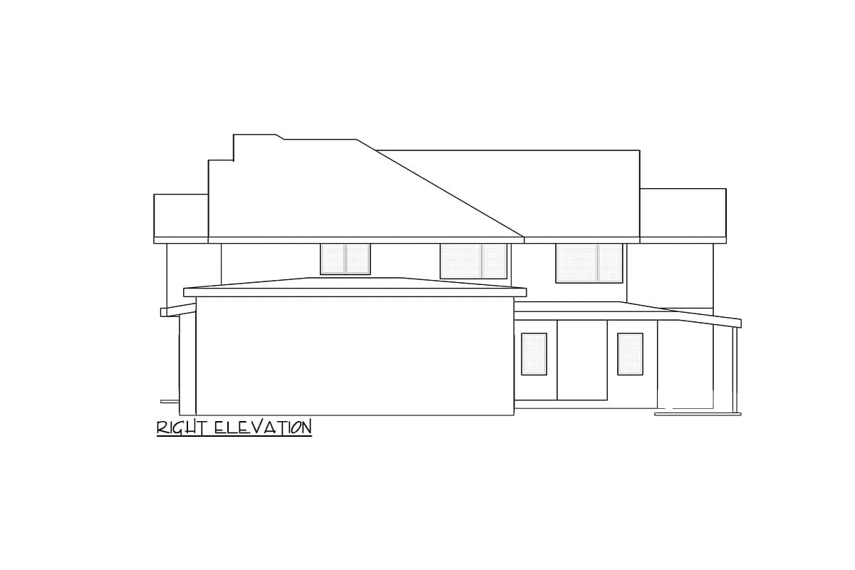 Plan 666221RAF: Contemporary 3314 Square Foot House Plan with Floating Stair and an RV Garage - Image #8 - Contemporary, Northwest