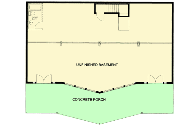 Plan 35434GH: Spacious Log Home Plan - Floor Plan - Lower Level - Log Cabin, Mountain, Northwest, Rustic
