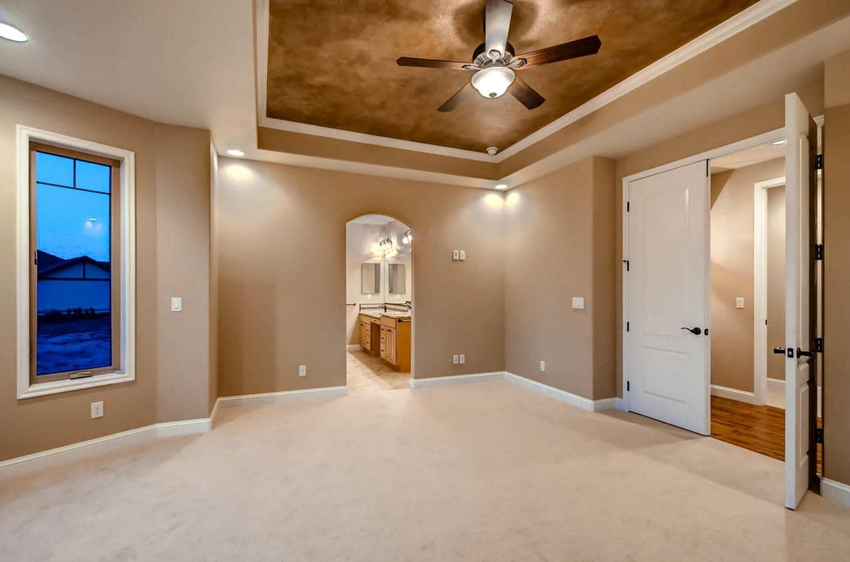 Plan 703010TYL: Transitional House Plan with Finished Lower Level and an Angled 3-Car Garage - Image #21 - European, Transitional