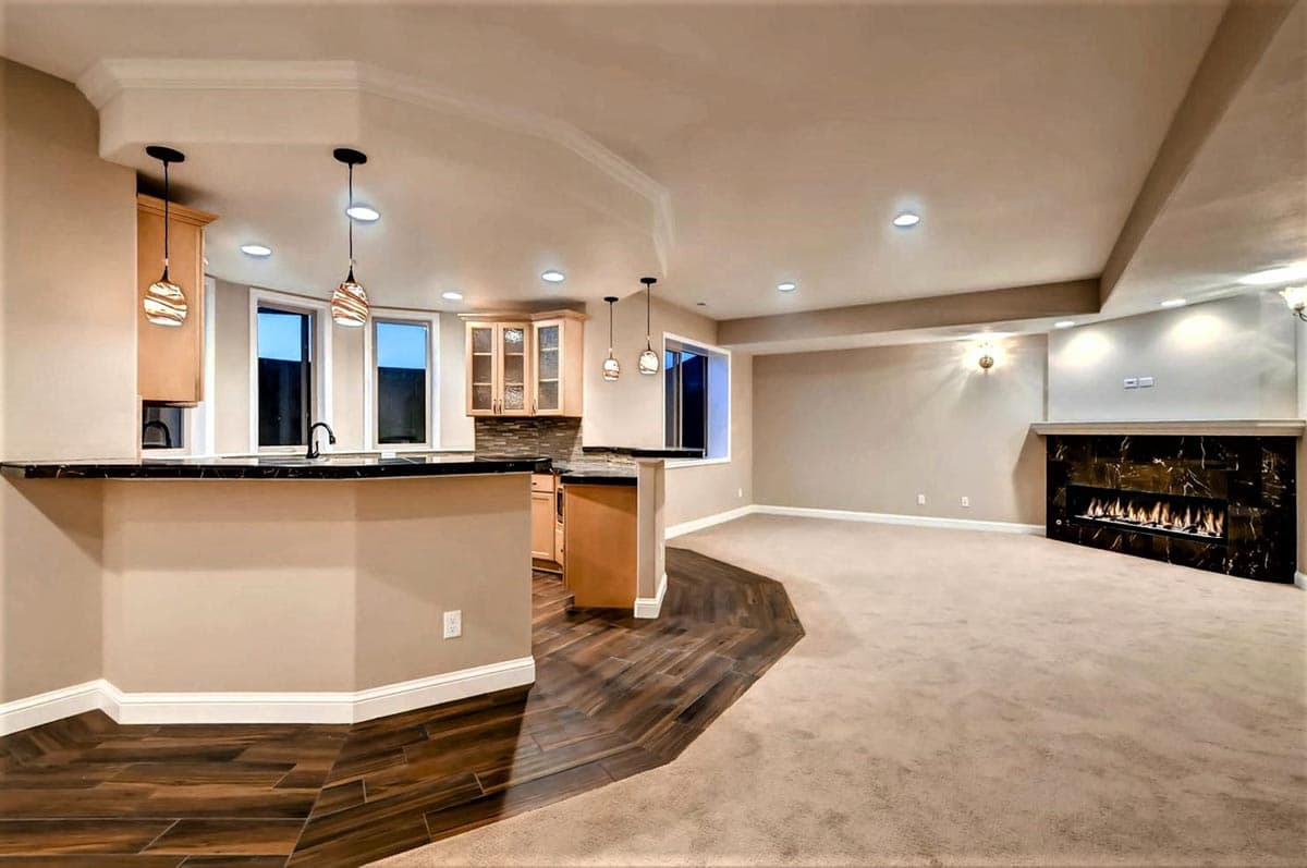 Plan 703010TYL: Transitional House Plan with Finished Lower Level and an Angled 3-Car Garage - Image #28 - European, Transitional