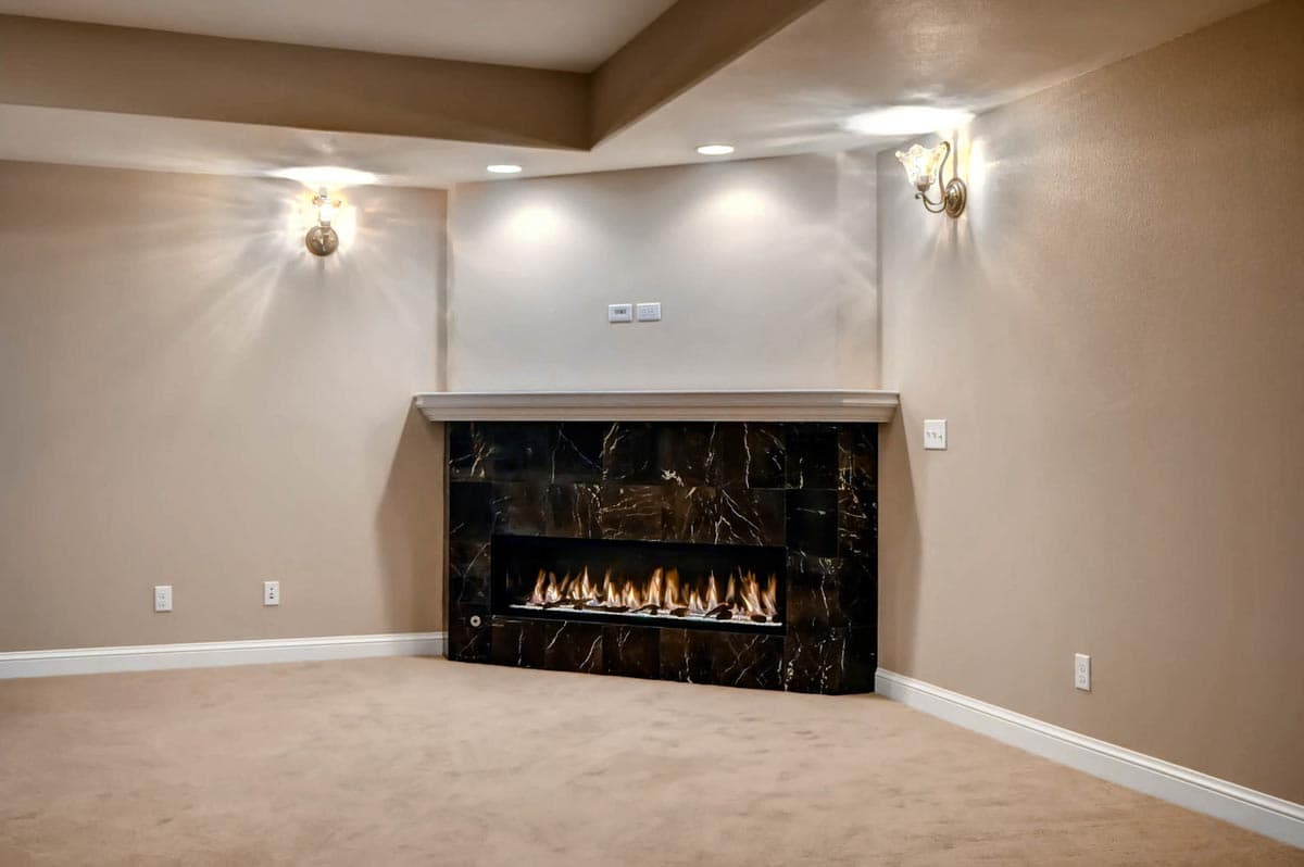 Plan 703010TYL: Transitional House Plan with Finished Lower Level and an Angled 3-Car Garage - Image #29 - European, Transitional