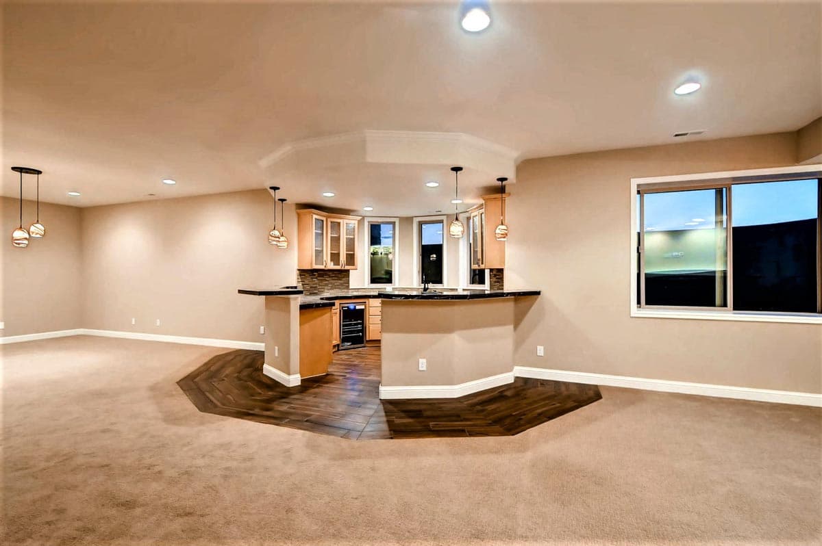 Plan 703010TYL: Transitional House Plan with Finished Lower Level and an Angled 3-Car Garage - Image #30 - European, Transitional