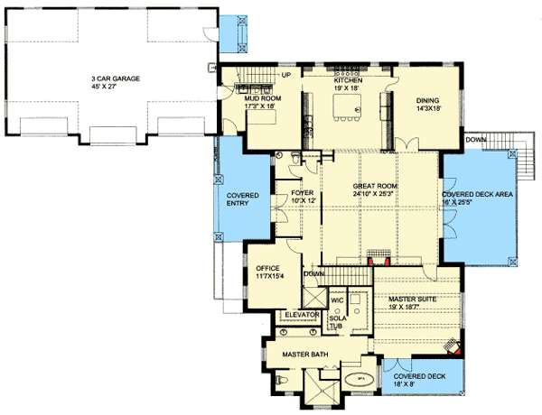 Plan 35436GH: Remarkable Sightlines - Floor Plan - Main Level - Craftsman, Northwest