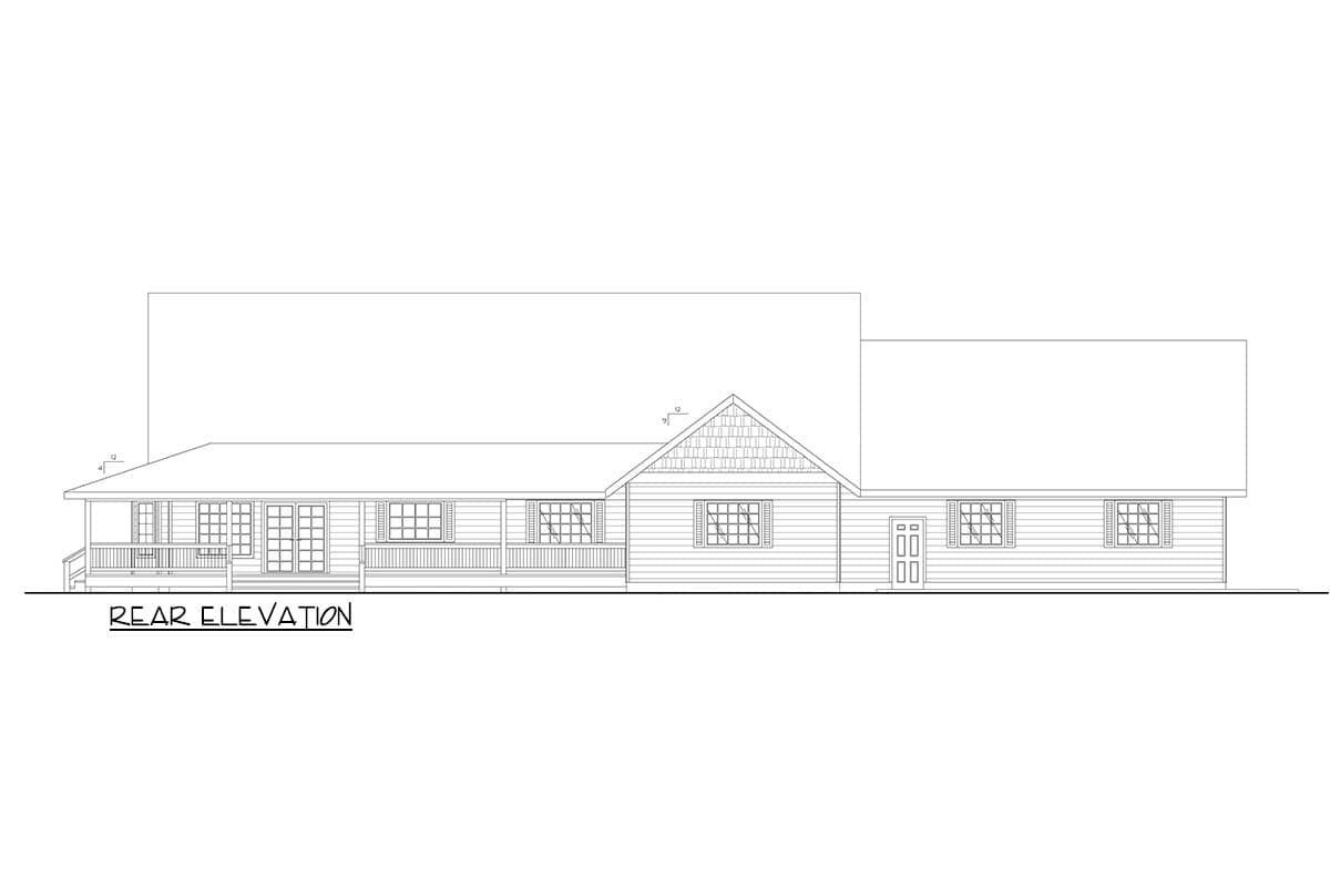 Plan 35437GH: 4-Bed Country Home Plan with a Fabulous Wrap-Around Porch - Image #5 - Country, Farmhouse, Mountain, Northwest, Rustic