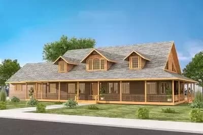 4-Bed Country Home Plan with a Fabulous Wrap-Around Porch