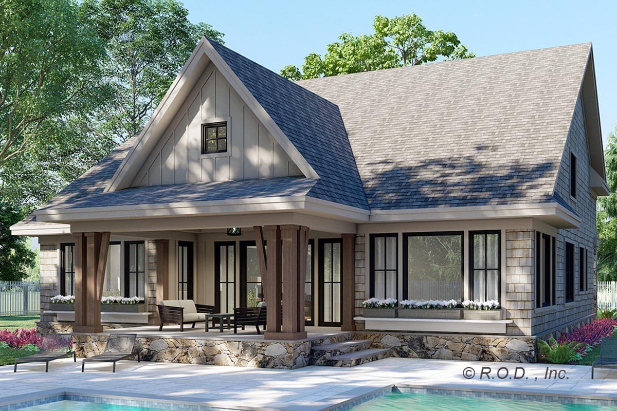 Plan 14780RK: 3 Bed 2 Story Craftsman Home Plan Under 2700 Square Feet with Main Floor Home Office - Image #6 - Craftsman, Shingle