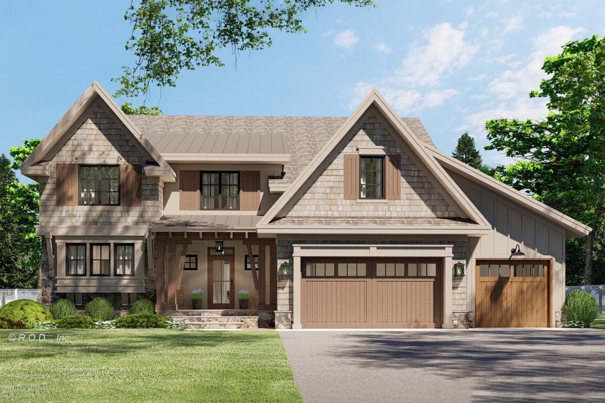 Plan 14780RK: 3 Bed 2 Story Craftsman Home Plan Under 2700 Square Feet with Main Floor Home Office - Image #8 - Craftsman, Shingle