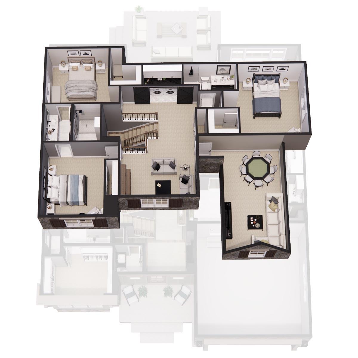 Plan 14781RK: 4 Bed 2 Story Craftsman-Style House Plan Under 3200 Square Feet with 2 Laundry Rooms - Image #45 - Country, Craftsman, Shingle