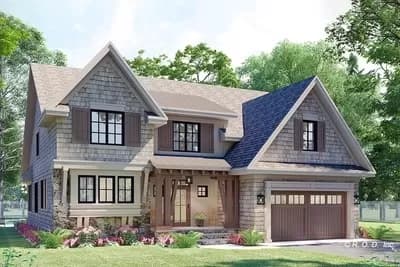 4 Bed 2 Story Craftsman-Style House Plan Under 3200 Square Feet with 2 Laundry Rooms