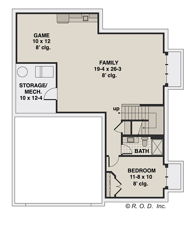 Plan 14782RK: 3047 Square Foot 4 Bed New American House Plan with Upstairs Beds and Laundry - Floor Plan - Optional Lower Level - Country, Craftsman, Modern Farmhouse, New American