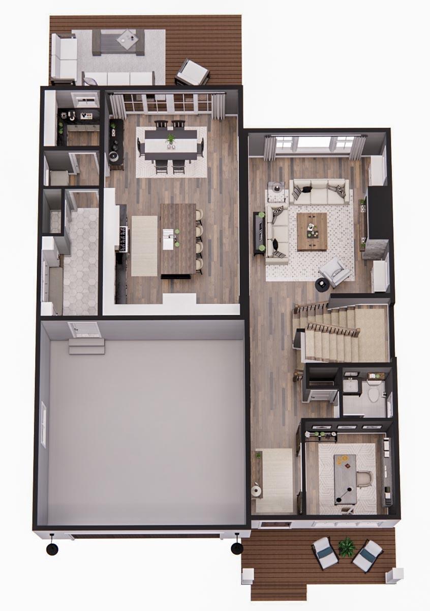 Plan 14782RK: 3047 Square Foot 4 Bed New American House Plan with Upstairs Beds and Laundry - Image #65 - Country, Craftsman, Modern Farmhouse, New American
