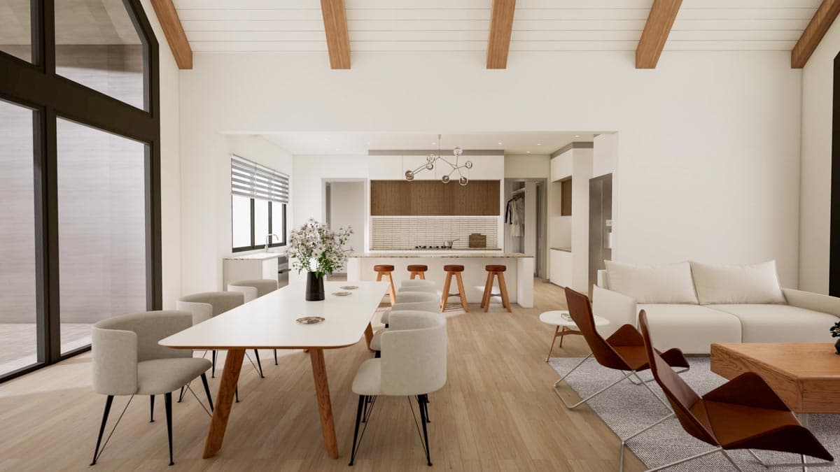 Plan 818070JSS: 4-Bed Scandinavian Farmhouse Plan with Vaulted Dining and Great Room - 2524 Sq Ft - Image #8 - Contemporary, Modern Farmhouse, Scandinavian, Transitional