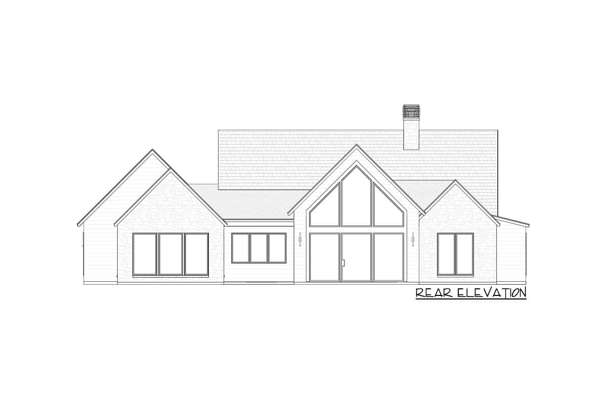 Plan 818070JSS: 4-Bed Scandinavian Farmhouse Plan with Vaulted Dining and Great Room - 2524 Sq Ft - Image #29 - Contemporary, Modern Farmhouse, Scandinavian, Transitional