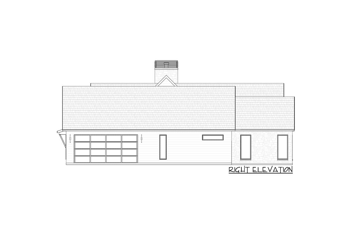 Plan 818070JSS: 4-Bed Scandinavian Farmhouse Plan with Vaulted Dining and Great Room - 2524 Sq Ft - Image #30 - Contemporary, Modern Farmhouse, Scandinavian, Transitional