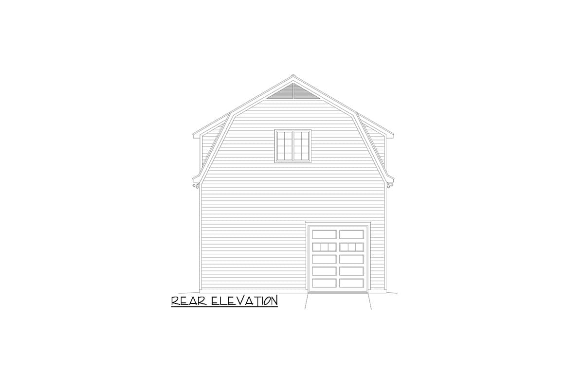 Plan 680179VR: RV Garage with 1062 Square Foot 2-Bed Apartment Above - Image #4 - Barndominium, Country, Farmhouse