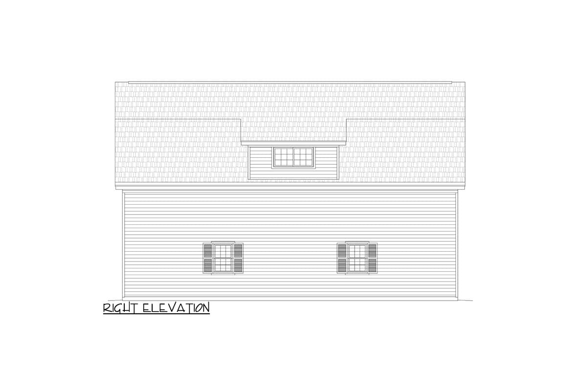 Plan 680179VR: RV Garage with 1062 Square Foot 2-Bed Apartment Above - Image #5 - Barndominium, Country, Farmhouse