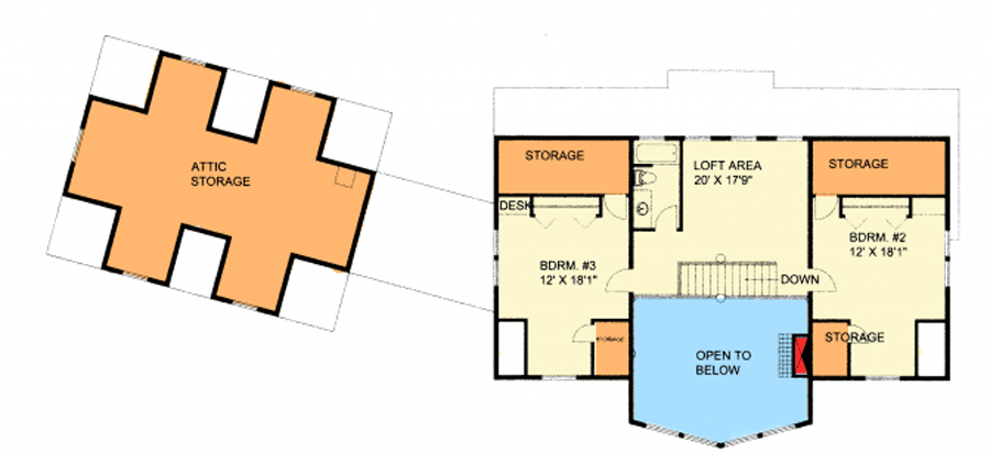 Plan 35440GH: Great For the Rear View Lot - Floor Plan - Main Level - Mountain, Northwest