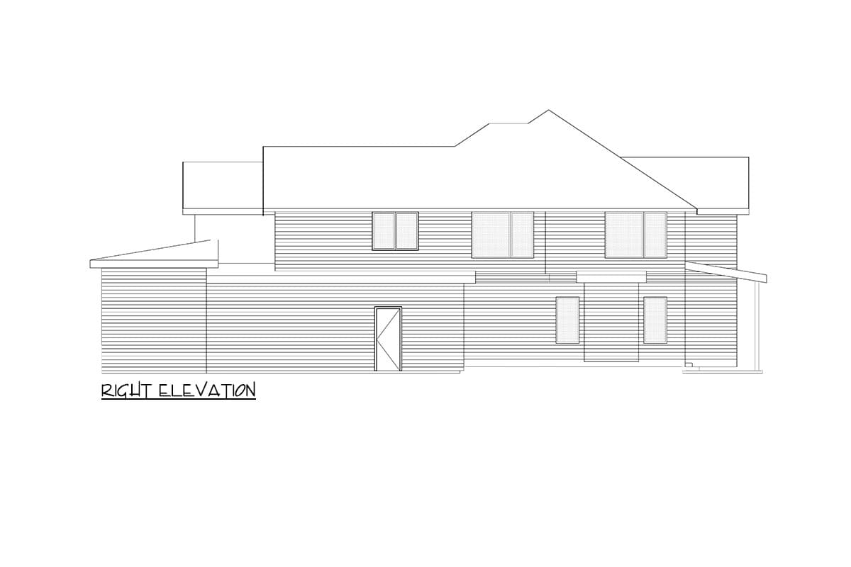 Plan 666223RAF: Contemporary 3288 Square Foot 2-Story House Plan with RV Bay and 2-Story Foyer - Image #8 - Contemporary, Northwest, Transitional