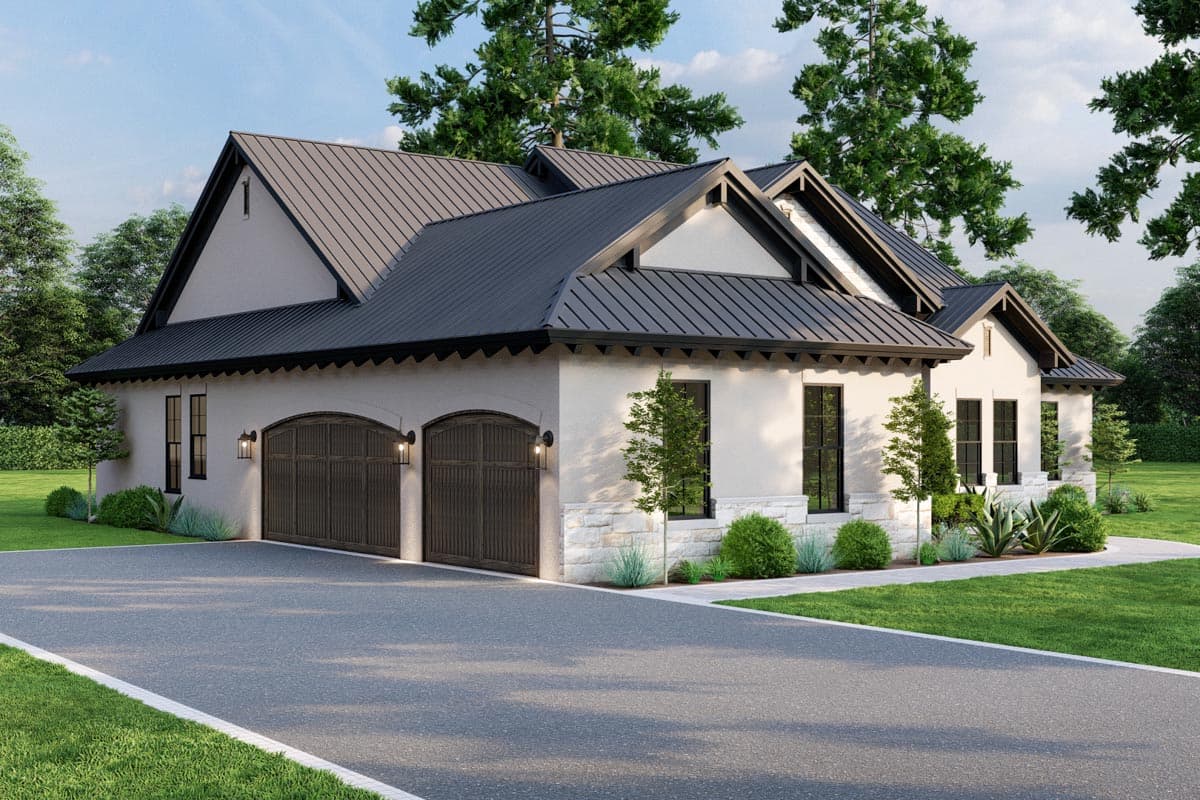 Plan 70853MK: 2076 Square Foot Tuscan-Inspired House Plan with One-Level Living - Architectural Designs - Image #4 - European, Mediterranean, Ranch, Transitional, Tuscan