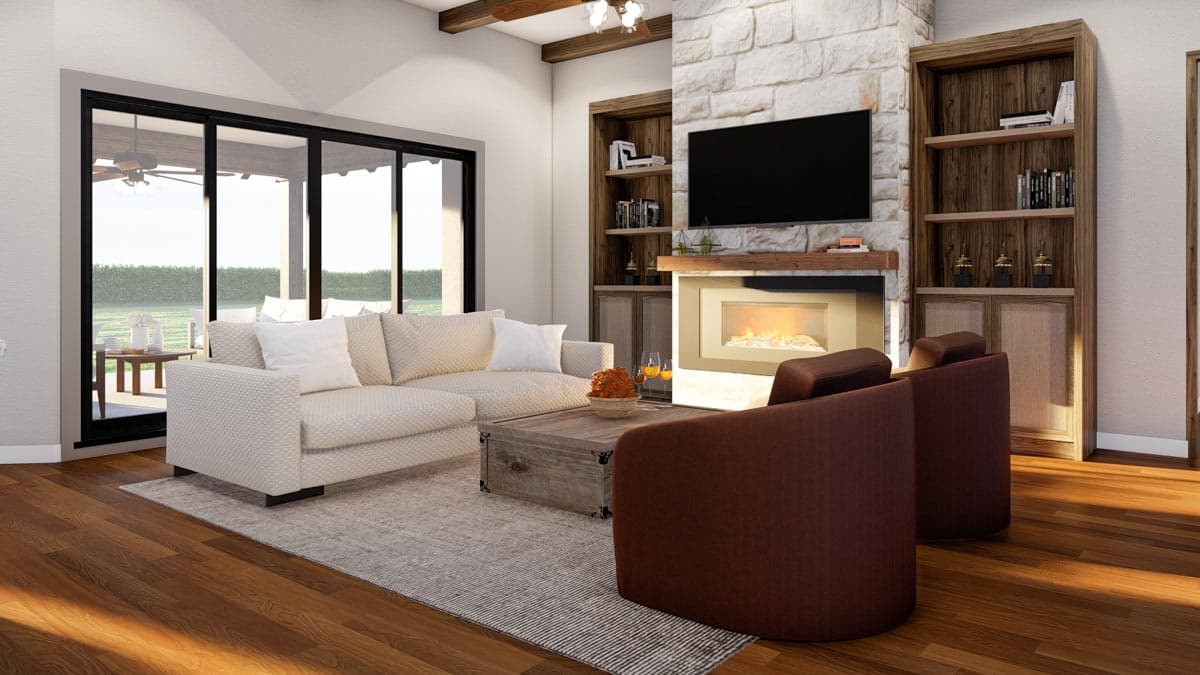 Plan 70853MK: 2076 Square Foot Tuscan-Inspired House Plan with One-Level Living - Architectural Designs - Image #7 - European, Mediterranean, Ranch, Transitional, Tuscan